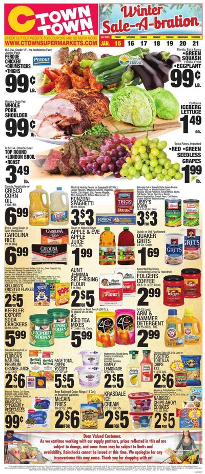 C-Town Weekly Ad Flyer January 15 to January 21