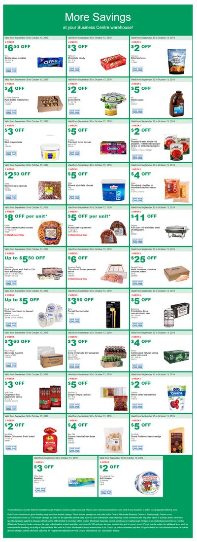 Costco Business Centre (Scarborough, ON) Instant Savings Flyer September 30 to October 13
