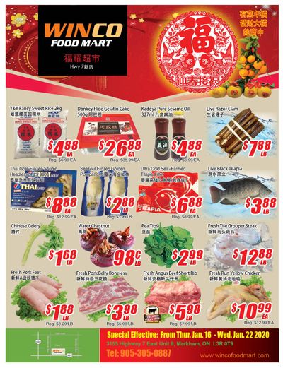 WinCo Food Mart (HWY 7) Flyer January 16 to 22