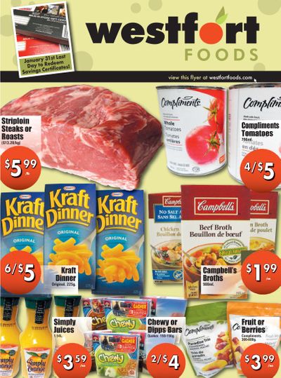 Westfort Foods Flyer January 17 to 23