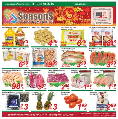 Seasons Food Mart (Brampton) Flyer January 17 to 23