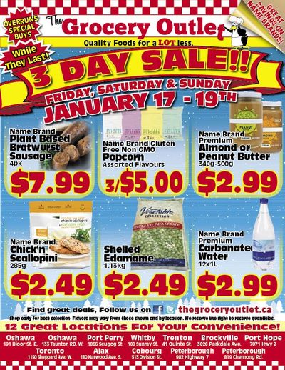 The Grocery Outlet 3-Day Sale Flyer January 17 to 19