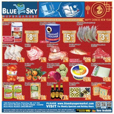 Blue Sky Supermarket (Pickering) Flyer January 17 to 23