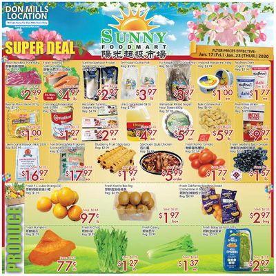 Sunny Foodmart (Don Mills) Flyer January 17 to 23