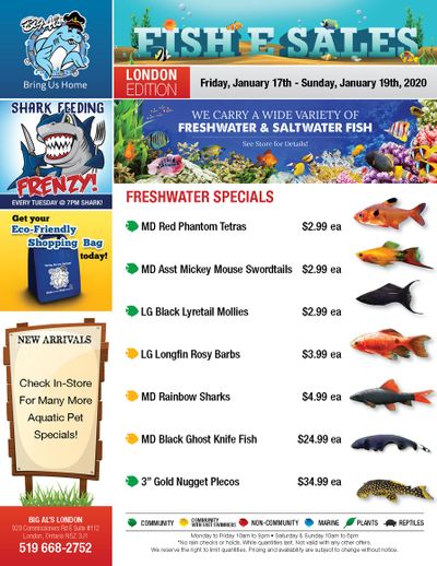 Big Al's (London) Weekend Specials January 17 to 19