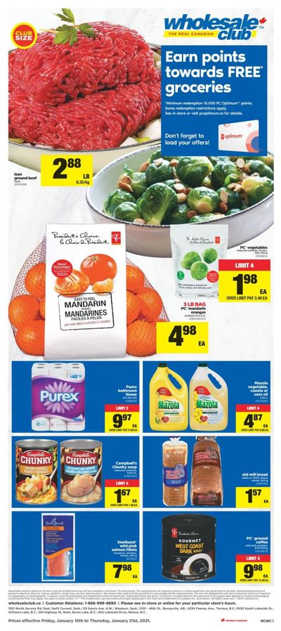 Real Canadian Wholesale Club Flyer January 15 to 21