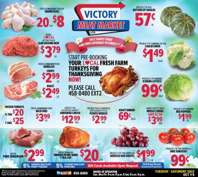 Victory Meat Market Flyer October 1 to 5