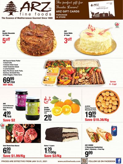 Arz Fine Foods Flyer January 15 to 21