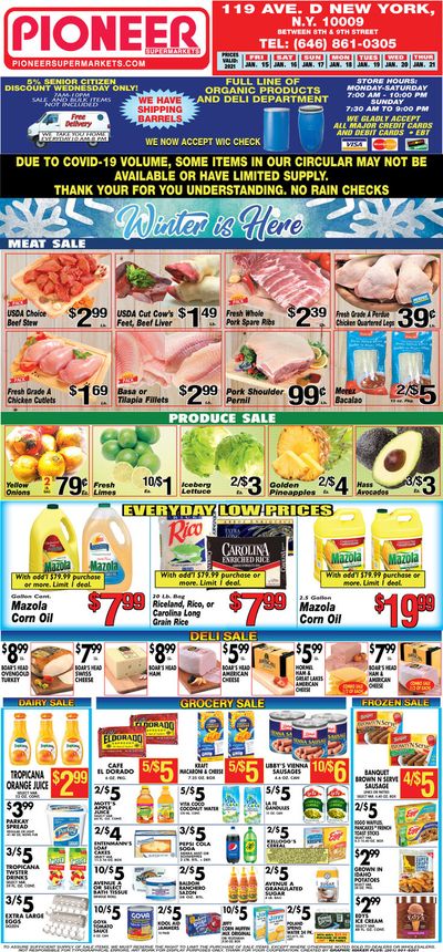 Pioneer Supermarkets Weekly Ad Flyer January 15 to January 21, 2021