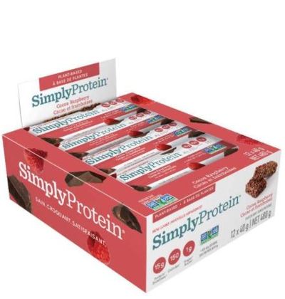 SimplyProtein Bar, 1g Sugar, Plant Based, Dairy Free - Cocoa Raspberry 12 Count For $11.91 At Amazon Canada
