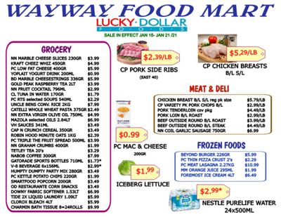 WayWay Food Mart Flyer January 15 to 21