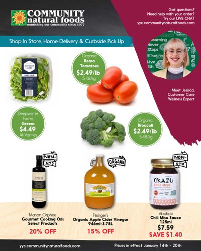 Community Natural Foods Flyer January 14 to 20