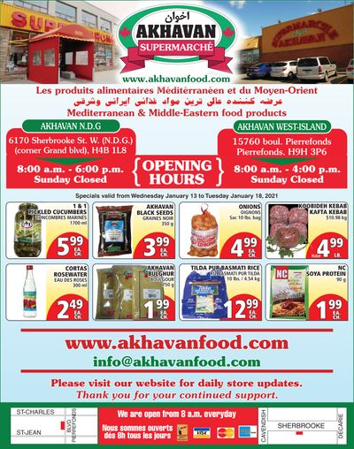 Akhavan Supermarche Flyer January 13 to 19
