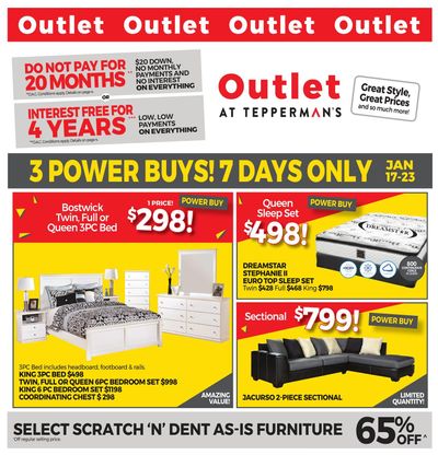 Outlet at Tepperman's Flyer January 17 to 23