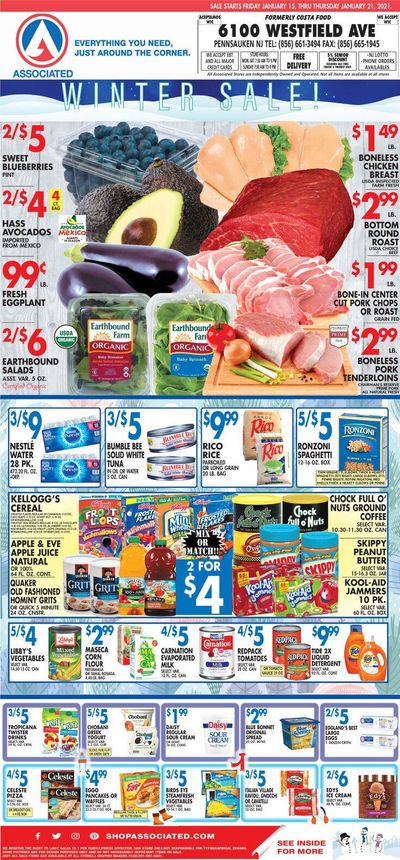 Associated Supermarkets Weekly Ad Flyer January 15 to January 21