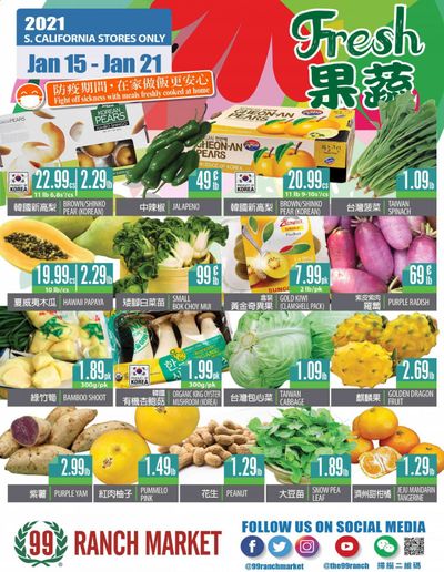 99 Ranch Market (CA) Weekly Ad Flyer January 15 to January 21