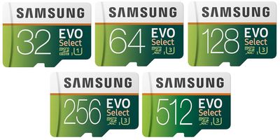 Amazon Canada Deals: Samsung EVO Select microSDXC Memory Card, 64GB for, 128GB for