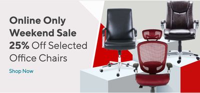 Staple Canada Weekend Online Sale: Save 25% Off A Wide Selection Of Executive And Manager Chairs + Flyers Deals