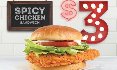 Spicy Chicken Sandwich for just $3 at Wendy's