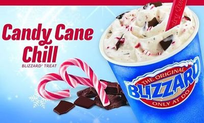 Candy Cane Chill Blizzard at Dairy Queen