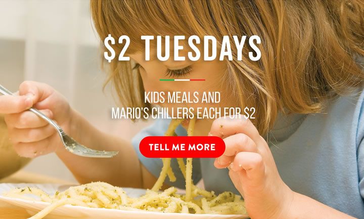$2 TUESDAYS at East Side Mario\'s $2 TUESDAYS at East Side Mario\'s
