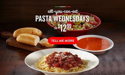 ALL-YOU-CAN-EAT PASTA WEDNESDAYS FOR ONLY $12.99 at East Side Mario\'s