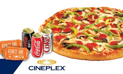 Dinner + Movie $19.49 at Pizza Pizza