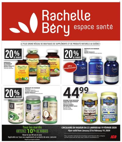Rachelle Bery Health Flyer January 23 to February 19
