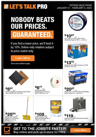 Home Depot Pro Flyer January 21 to February 3