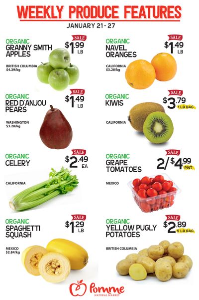 Pomme Natural Market Flyer January 21 to 27
