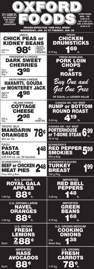 Oxford Foods Flyer January 22 to 28
