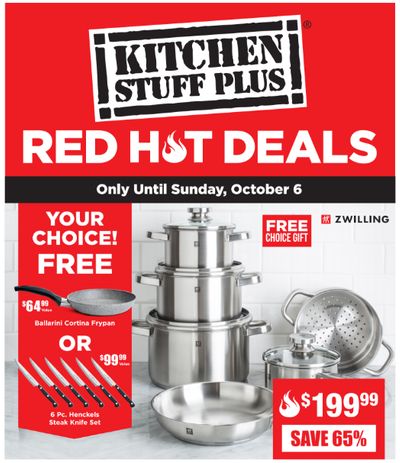 Kitchen Stuff Plus Canada Red Hot Sale: Save 65% off 10 Pc. ZWILLING Joy Cookware Set + More Deals
