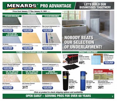 Menards Weekly Ad Flyer January 17 to January 31
