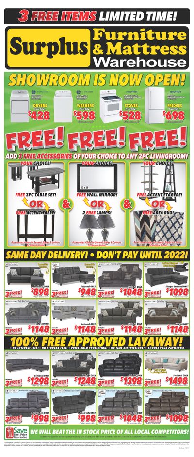 Surplus Furniture & Mattress Warehouse (Winnipeg) Flyer January 18 to 31