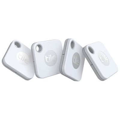 Tile Mate (2020) Bluetooth Item Tracker - 4 Pack - White On Sale for $44.99 ( Save $45.00 ) at Best Buy Canada