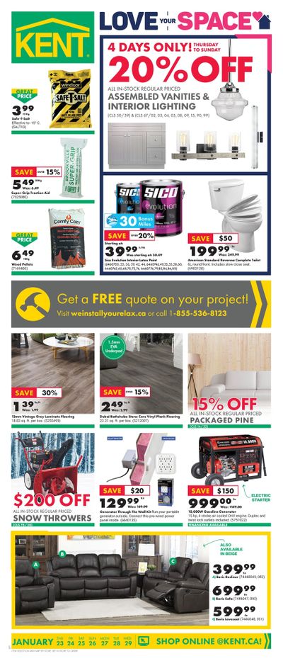 Kent Building Supplies Flyer January 23 to 29