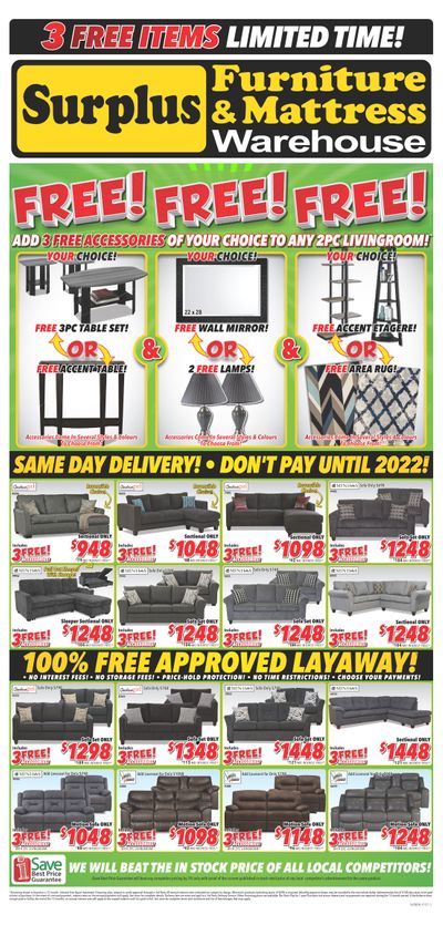 Surplus Furniture & Mattress Warehouse (St. John's) Flyer January 18 to 31