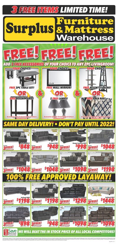 Surplus Furniture & Mattress Warehouse (Saskatoon) Flyer January 18 to 31