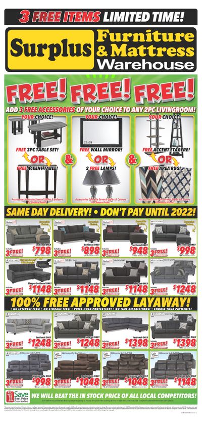 Surplus Furniture & Mattress Warehouse (Saint John) Flyer January 18 to 31