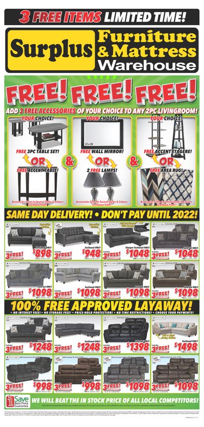Surplus Furniture & Mattress Warehouse (Edmonton) Flyer January 18 to 31