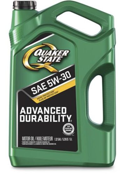 Quaker State 5W30 Advanced Durability Engine Oil, 5-L On Sale for $17.99 at Canadian Tire Canada