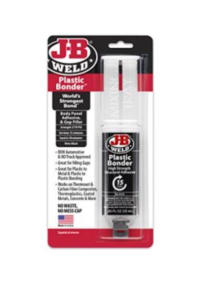 PlasticBonder Black Adhesive Syringe For $5.99 At Princess Auto Canada