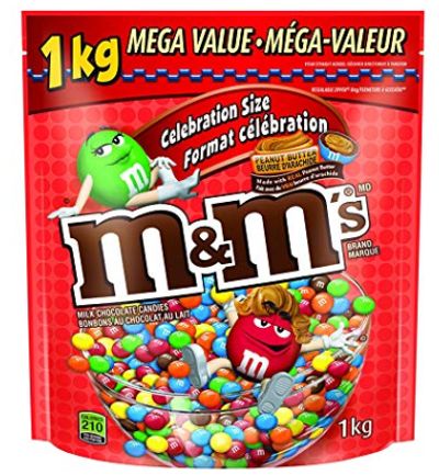 Amazon Canada Deals: Save 43% on M&M’s Milk Chocolate or Peanut Butter Chocolate  Candies Celebration Size Stand up Pouch 1kg
