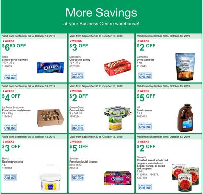 Costco Canada Business Centre Instant Savings Coupons / Flyer, September 30 – October 13