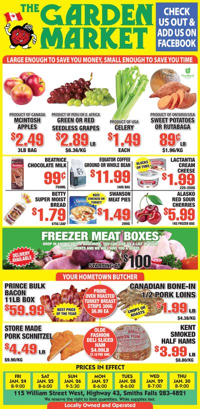 The Garden Market Flyer January 24 to 30