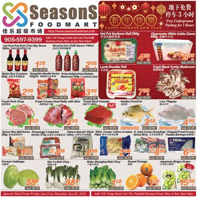 Seasons Food Mart (Thornhill) Flyer January 24 to 30