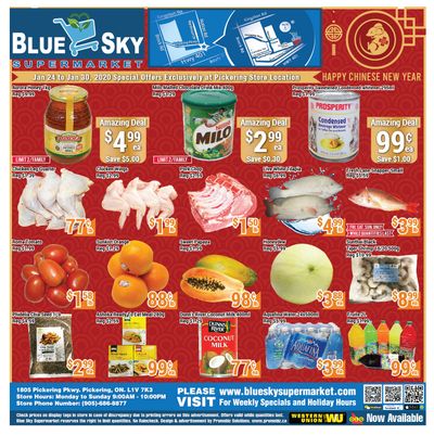Blue Sky Supermarket (Pickering) Flyer January 24 to 30