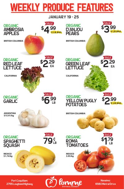 Pomme Natural Market Flyer January 19 to 25