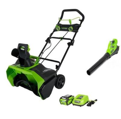 Greenworks 40V 20-in Snow Thrower and Axial Blower with 1 x 4.0 AH Battery and Charger For $299.00 At Lowe's Canada