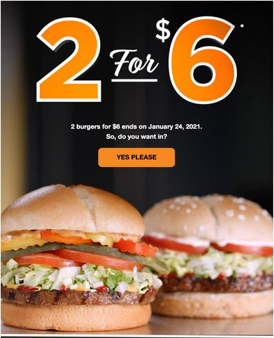 Harvey’s Canada Promotions: Get 2 Original or Veggie Burgers for $6